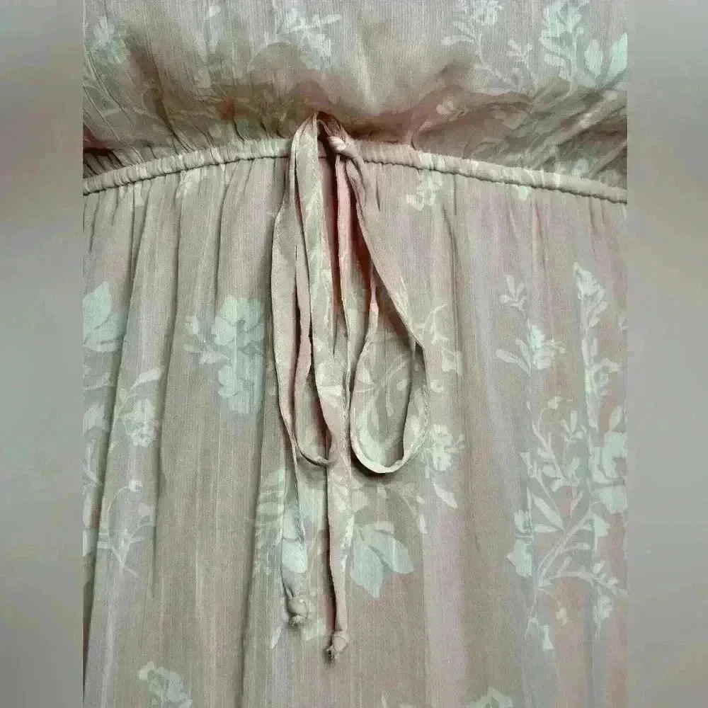 Francesca's mi ami Candice Floral Flounce Maxi Dress (V12) - Picture 7 of 8